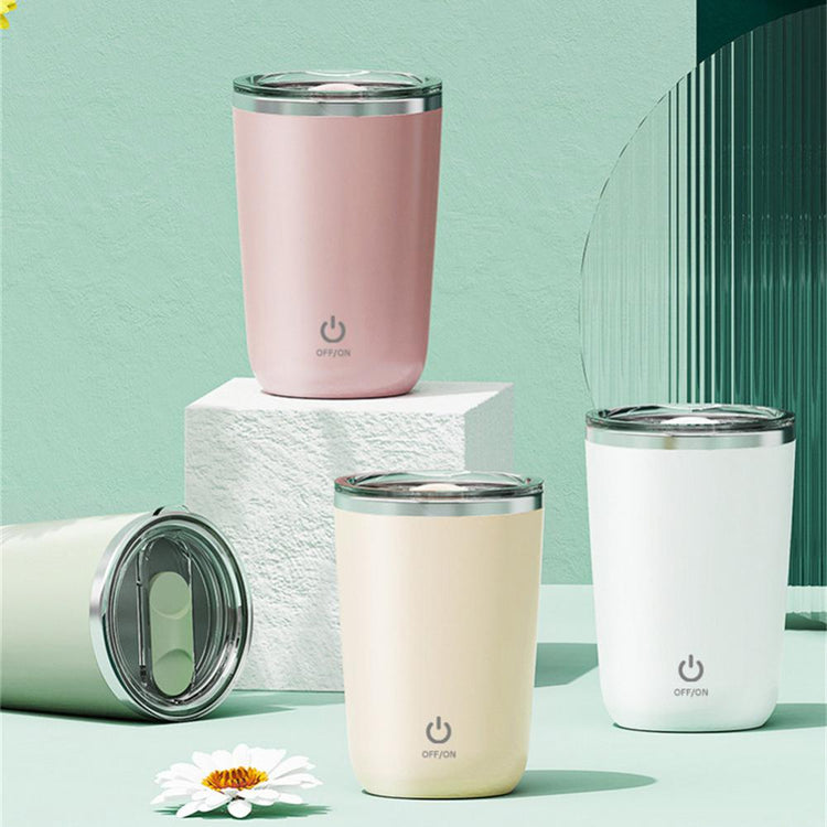 350ml Automatic Self Stirring Mug Coffee Milk Juice Mixing Cup Electric Stainless Steel Lazy Rotating Mug Magnetic Stirring Cup Kitchen Gadgets - Mellies
