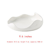 White Porcelain Serving Dish | Ridged Design | 3 Sizes - Mellies