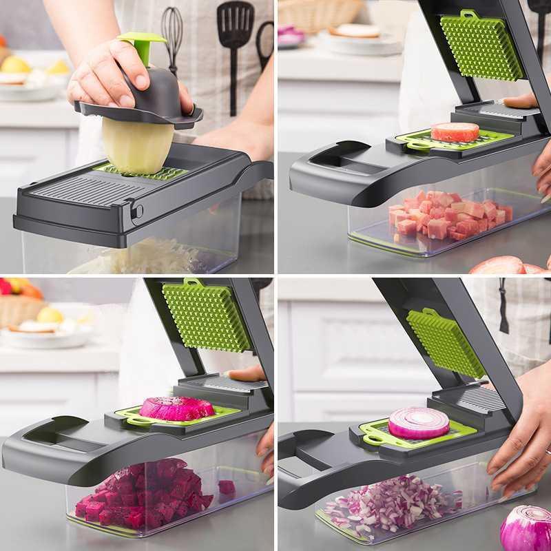 Multi - Blade Vegetable Cutter & Slicer Set | 14 - in - 1 or 16 - in - 1 - Mellies