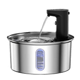 Round Stainless Steel Cat Water Fountain - Mellies
