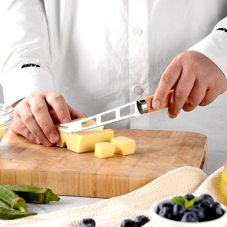 9 - Piece Kitchen Gadget Set | Stainless Steel & Beech Wood Handles - Mellies