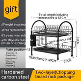 Multi - layer Floor Draining Bowl Rack - Mellies