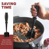 Meat Chopper, Hamburger Grinder, Premium Heat Resistant Smasher For Ground Beef, Burger Grinder Nylon Potato Mix Tool - Mellies