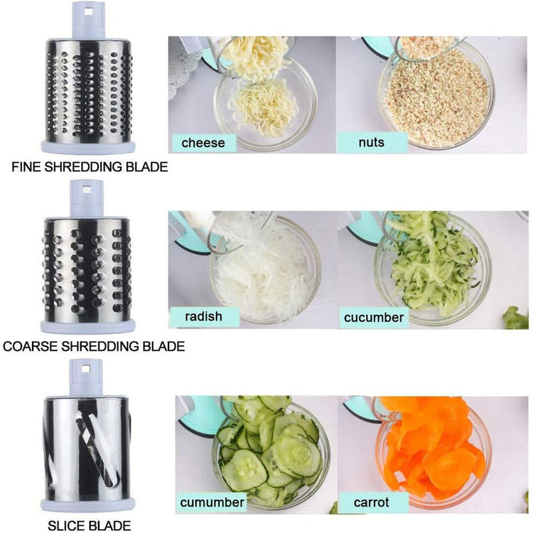 Manual Kitchen Accessories Multifunctional Round Mandoline Potato Slicer Vegetable Cutter Slicer Cheese Kitchen Gadgets - Mellies