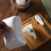 Simple Rectangle Ceramic Butter Dish With Lid Set - Mellies