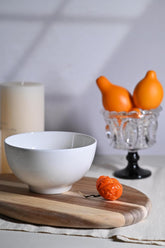 Setaria Bone China Dinnerware Set, 12 Pieces, Service For 4, Plates, Dishes, Bowls Set, Microwave And Dishwasher Safe, Ivory White With Narrow Curve Stripe - Mellies