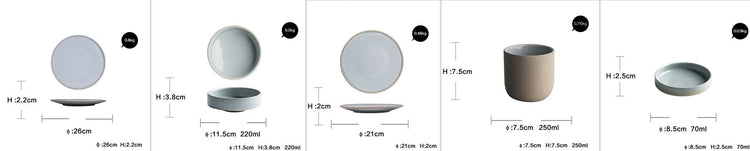 Household Dinner Plate, Flat Plate, Bowl And Plate Set - Mellies