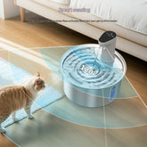 Round Stainless Steel Cat Water Fountain - Mellies