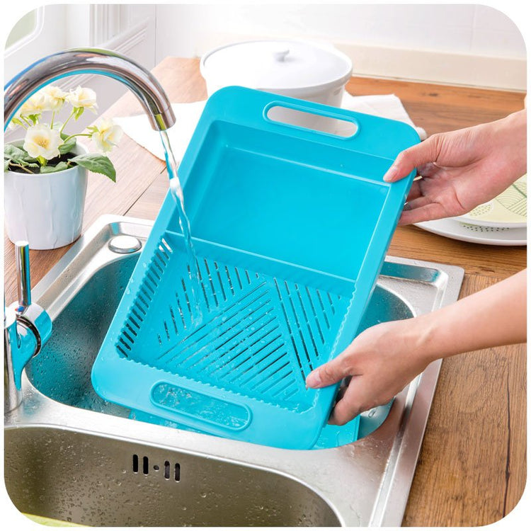 Multifunction Cutting Board with Drain Basket - Mellies