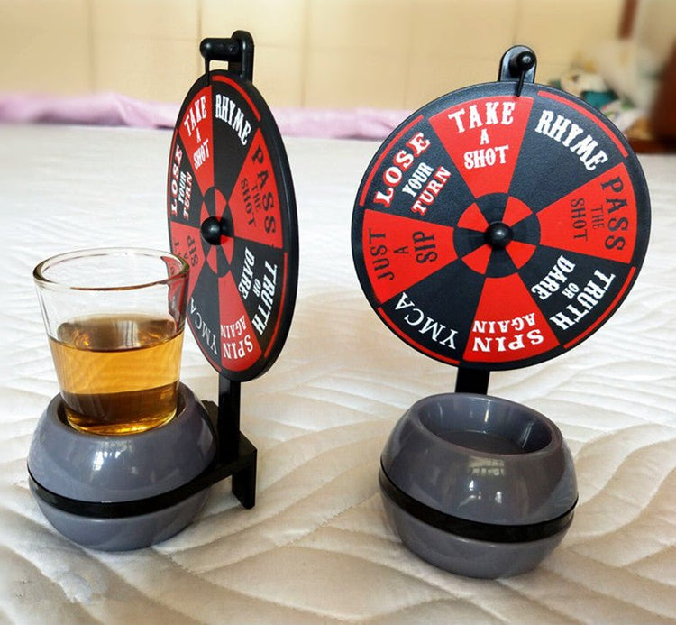 Funny Spinner Rotatable Beer Wine Glass Cup Wine Bar Party Drinking Game Kit Spin Shot Glass Bar Funny Tools Party Drinking Set - Mellies