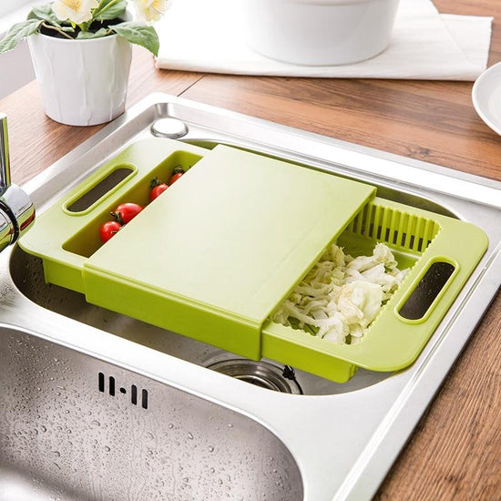 Multifunction Cutting Board with Drain Basket - Mellies