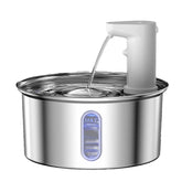 Round Stainless Steel Cat Water Fountain - Mellies