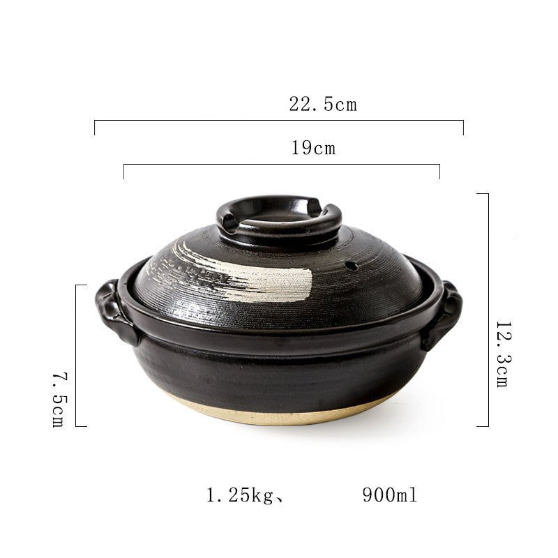Stew Pot Soup Household Ceramic Gas Clay Pot Rice Casserole - Mellies