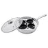 Egg Poacher Pan, 4 - Cup Poached Egg Maker, Stainless Steel Poaching Pan And Frying Skillet, With 4 Nonsitck Detachable Large Cups, Lid, And Silicone Spatula, Compatible With Induction Stovetop - Mellies