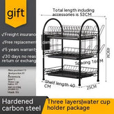 Multi - layer Floor Draining Bowl Rack - Mellies