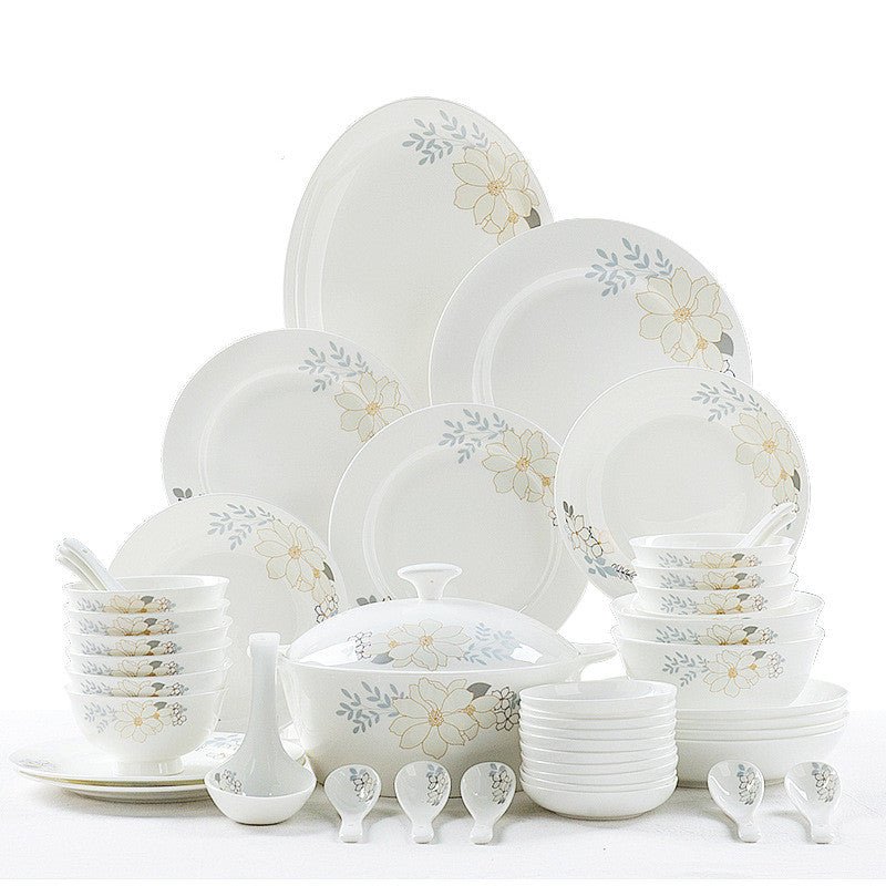 Bone China Tableware Set Bowl And Plate European Style Bowl And Dish Set - Mellies