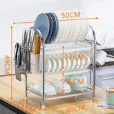 Multi - layer Floor Draining Bowl Rack - Mellies