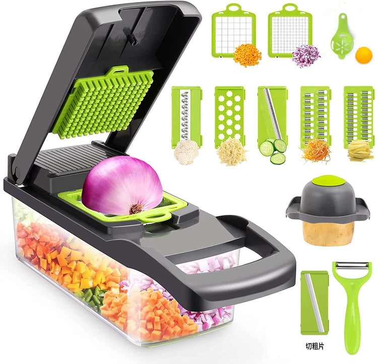 Multi - Blade Vegetable Cutter & Slicer Set | 14 - in - 1 or 16 - in - 1 - Mellies