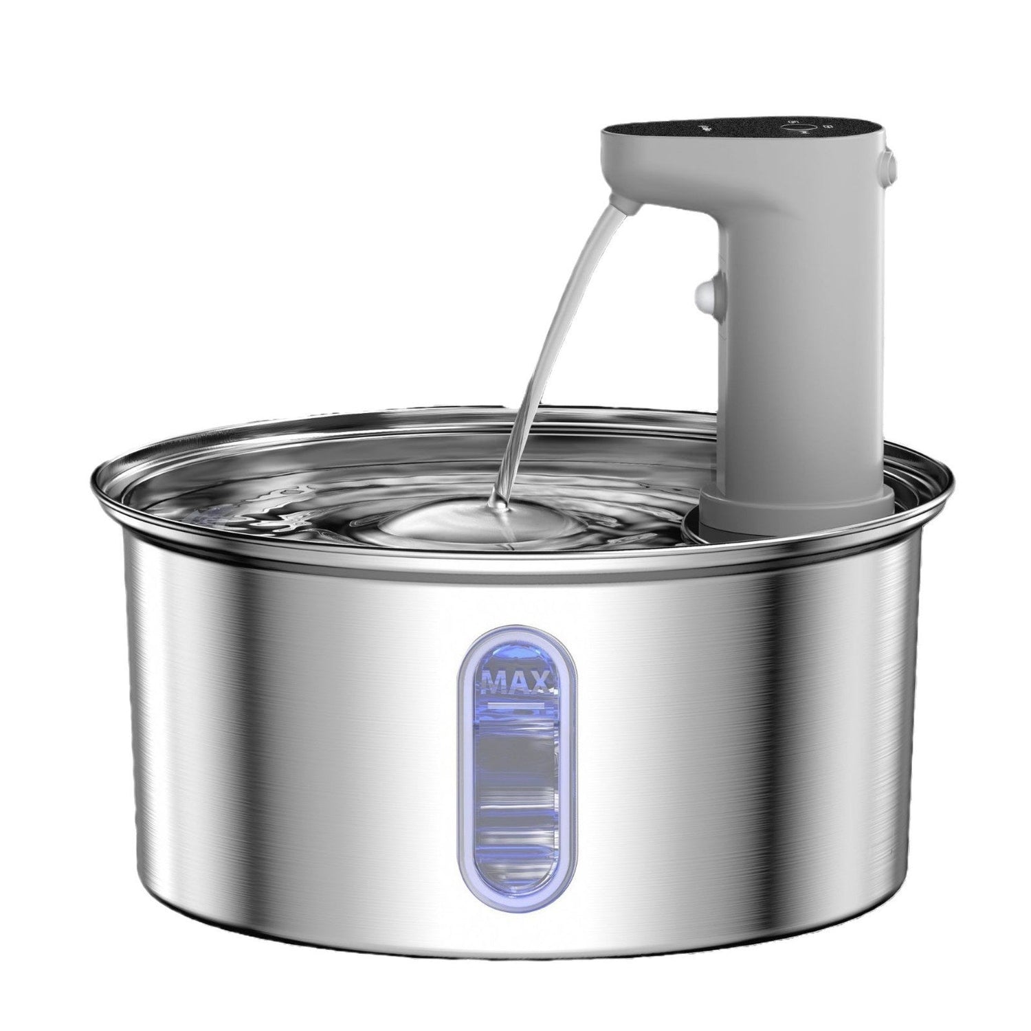 Round Stainless Steel Cat Water Fountain - Mellies