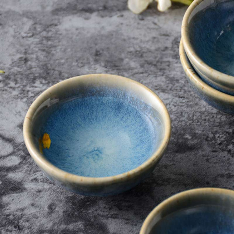 Vintage Japanese Ceramic Pot Liquor Glass 1 Jar 4 Cups Home Bar Sake White Glass Bottle - Mellies