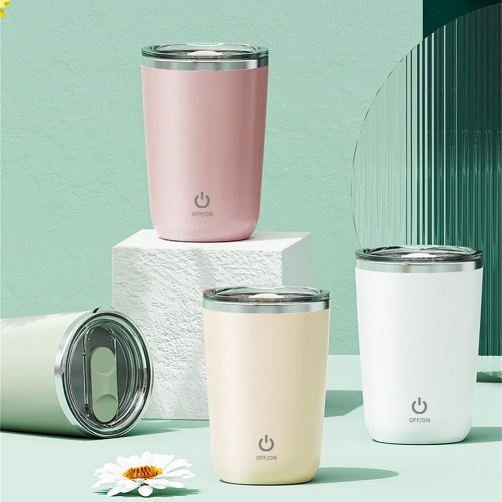 350ml Automatic Self Stirring Mug Coffee Milk Juice Mixing Cup Electric Stainless Steel Lazy Rotating Mug Magnetic Stirring Cup Kitchen Gadgets - Mellies