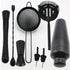Exquisite 8 - piece Set Matte Black Stainless Steel Cocktail Shaker Set Bar Tools - Mellies