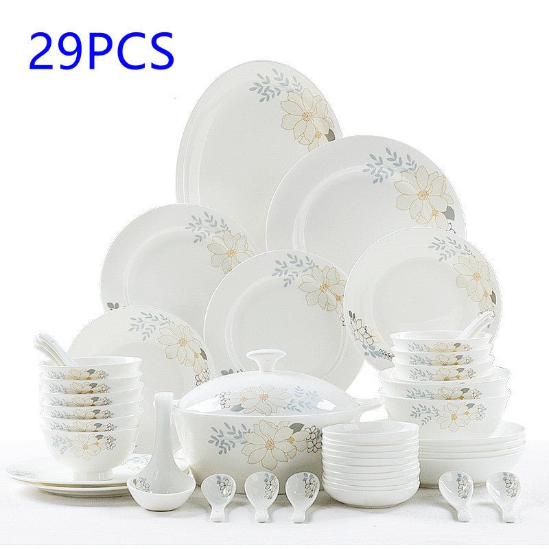 Bone China Tableware Set Bowl And Plate European Style Bowl And Dish Set - Mellies