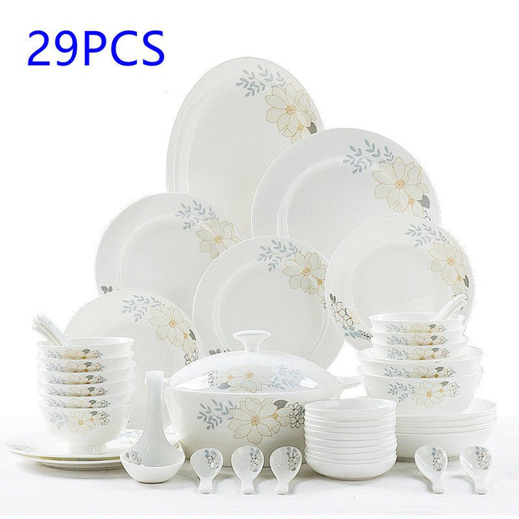 Bone China Tableware Set Bowl And Plate European Style Bowl And Dish Set - Mellies