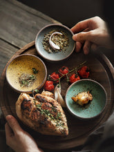 Retro Style Creative Ceramic Tableware Household Restaurant Clay Dishes Dishes Rice Bowls Sauces Dessert Dishes Flavor Dishes - Mellies