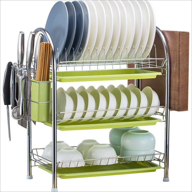 Multi - layer Floor Draining Bowl Rack - Mellies