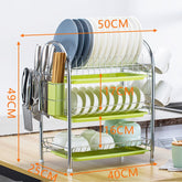 Multi - layer Floor Draining Bowl Rack - Mellies