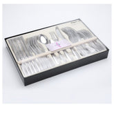 24 PCS Flatware Set Cutlery Dinnerware Spoon Knives Gift Box - Mellies