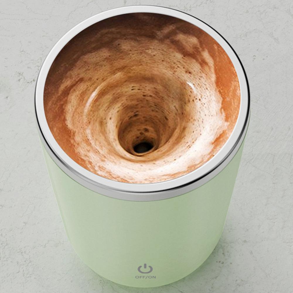 350ml Automatic Self Stirring Mug Coffee Milk Juice Mixing Cup Electric Stainless Steel Lazy Rotating Mug Magnetic Stirring Cup Kitchen Gadgets - Mellies