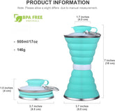Foldable Silicone Water Bottle | 500ml | BPA - Free - Mellies