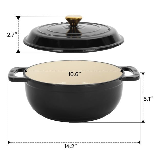 6 Qt Cast Iron Dutch Oven - Mellies