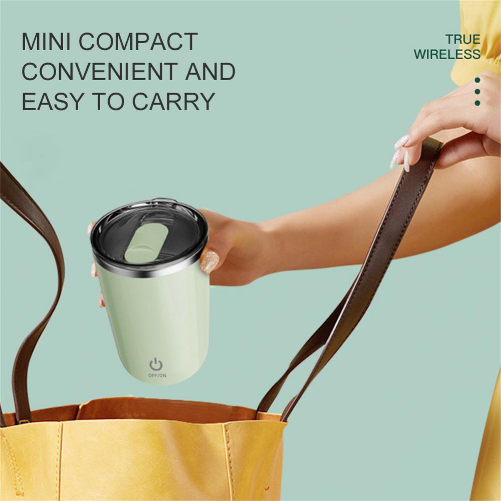 350ml Automatic Self Stirring Mug Coffee Milk Juice Mixing Cup Electric Stainless Steel Lazy Rotating Mug Magnetic Stirring Cup Kitchen Gadgets - Mellies