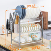 Multi - layer Floor Draining Bowl Rack - Mellies
