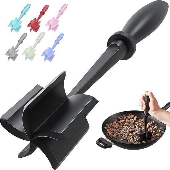 Meat Chopper, Hamburger Grinder, Premium Heat Resistant Smasher For Ground Beef, Burger Grinder Nylon Potato Mix Tool - Mellies