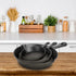 3Pcs Pre-Seasoned Cast Iron Skillet Set 6/8/10in Non-Stick Oven Safe Cookware Heat-Resistant Frying Pan - Mellies