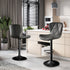 Modern Bar Stools Set Of 2, Adjustable Faux Leather Upholstered Swivel Bar Stools, Counter Height Bar Chairs With Back For Kitchen Island - Mellies