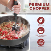 Meat Chopper, Hamburger Grinder, Premium Heat Resistant Smasher For Ground Beef, Burger Grinder Nylon Potato Mix Tool - Mellies