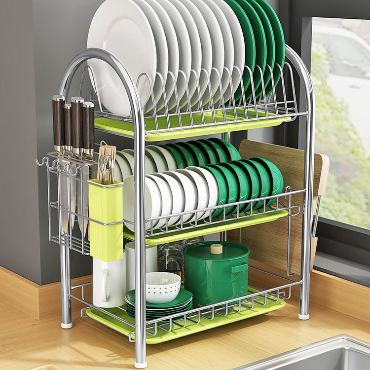 Multi - layer Floor Draining Bowl Rack - Mellies